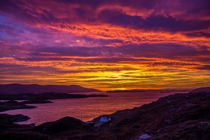 Red Sunset Over Harris